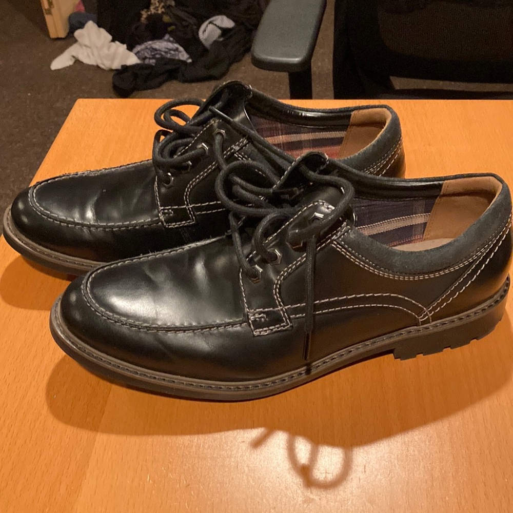 Men’s Clark’s Casual Shoes. Black. New and never worn.  No box